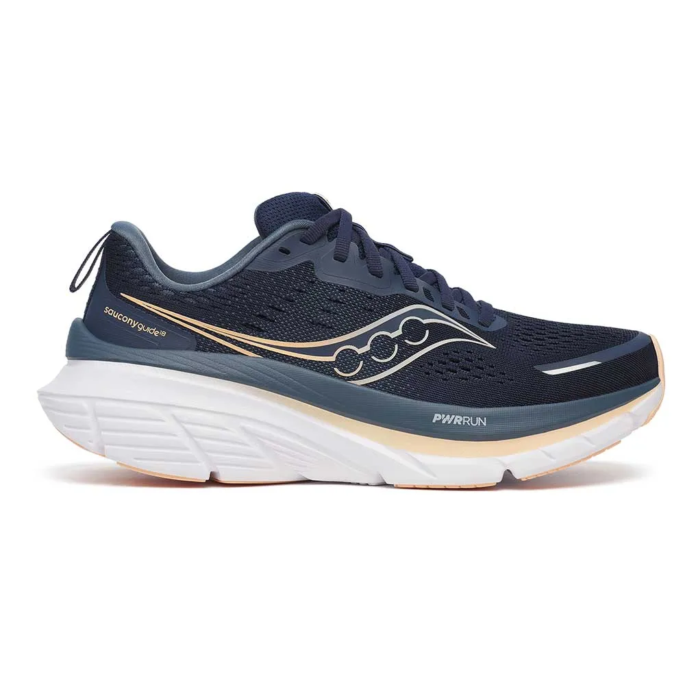 running tops recreational shoes Women's Guide 18 Running Shoe - Navy/Apricot - Regular (B)