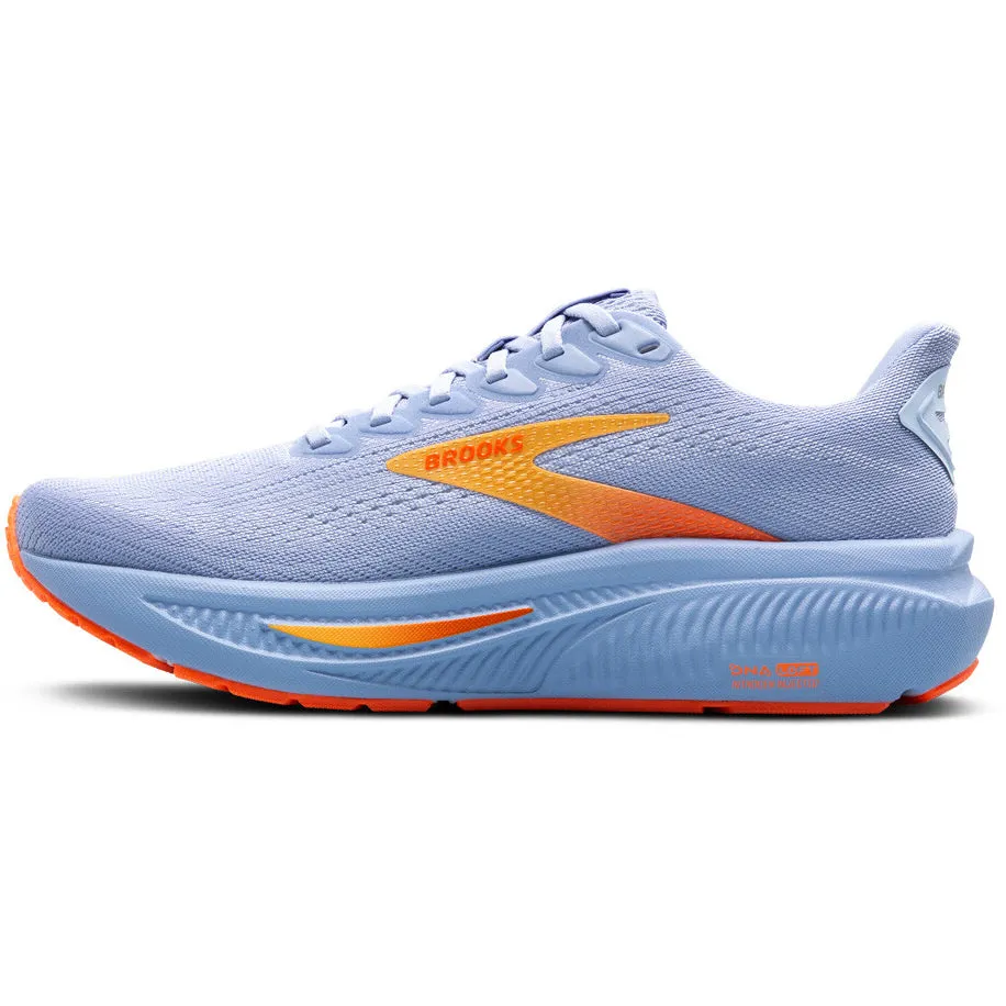 narrow - fit option biomechanical shoes Women's Ghost 17 Running Shoes Blue Heron / White / Orange