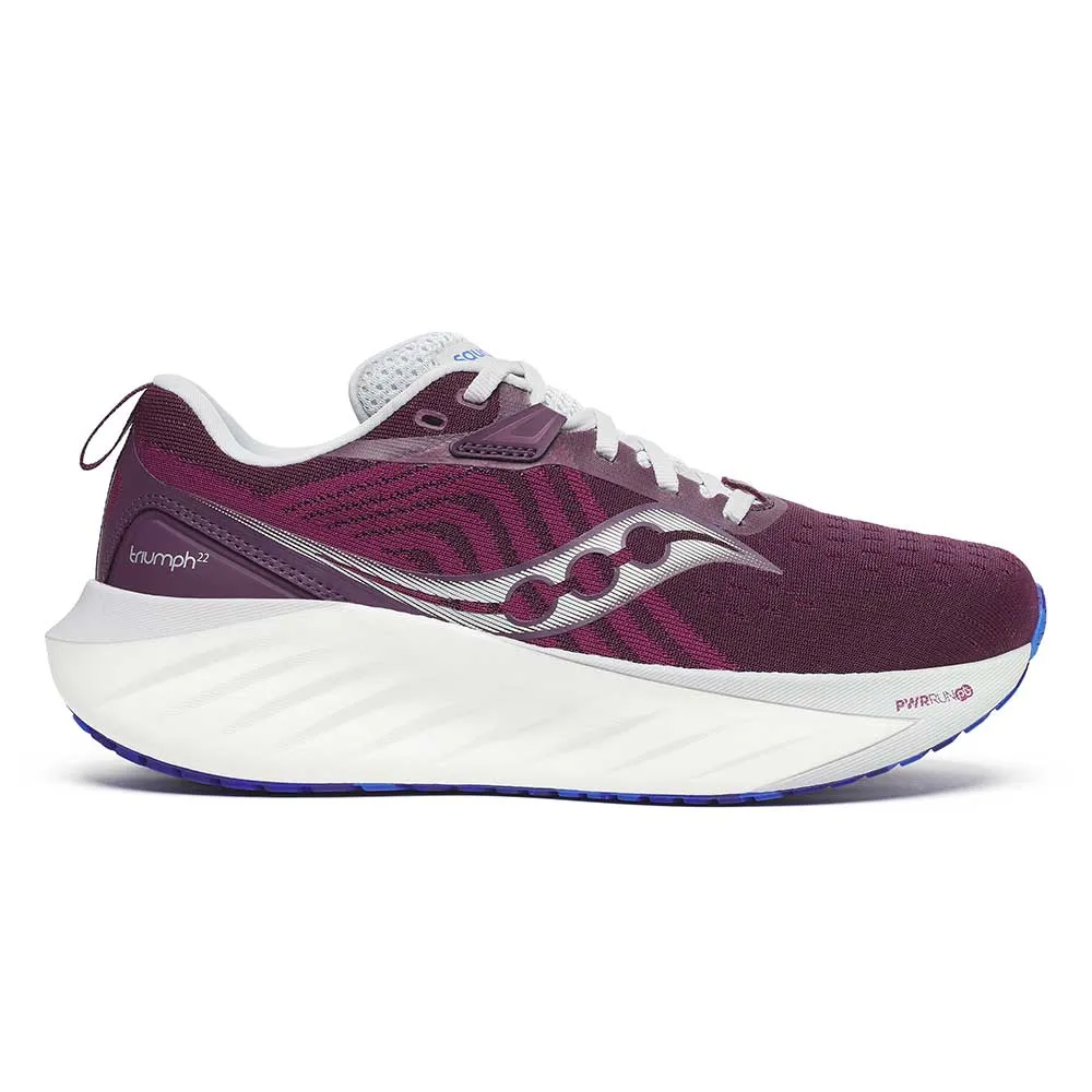 Women's Triumph 22 Running Shoe - Plum/Royal - Regular (B) neutral - colored shoes Decoupled Heel Zone