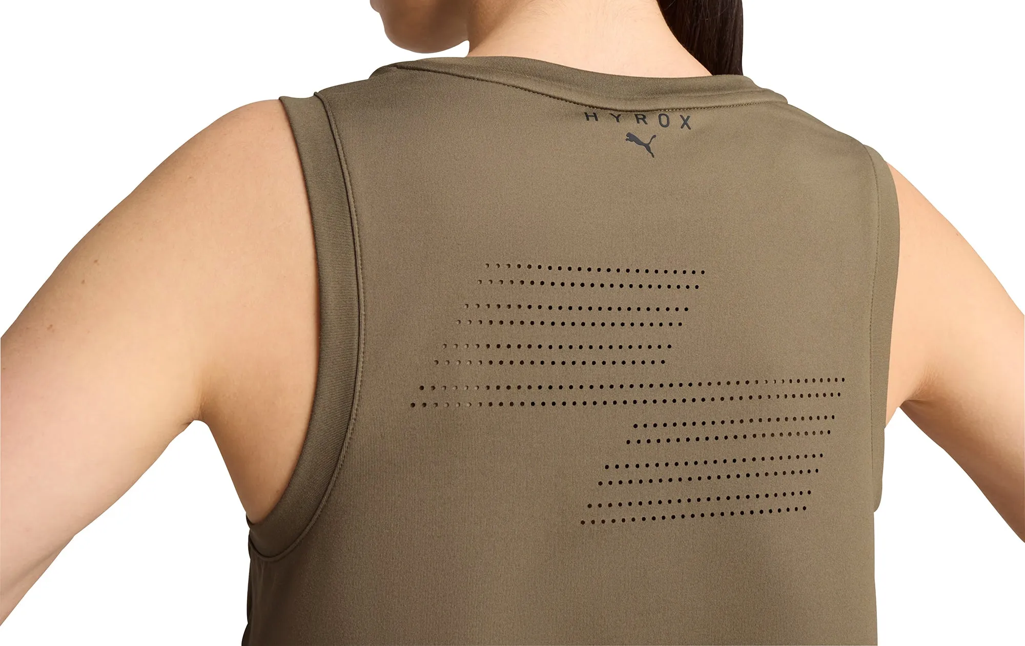 Puma X HYROX Cloudspun Womens Training Vest Tank Top - Green Quick Drying Fabric