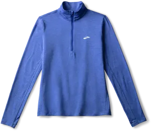 Professional Style Sheer Glow Women??s Dash 1/2 Zip (483 - Htr Bluebell)