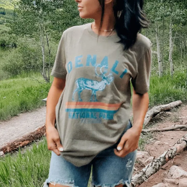 Denali National Park Tee BreathableFabric Versatile Layering