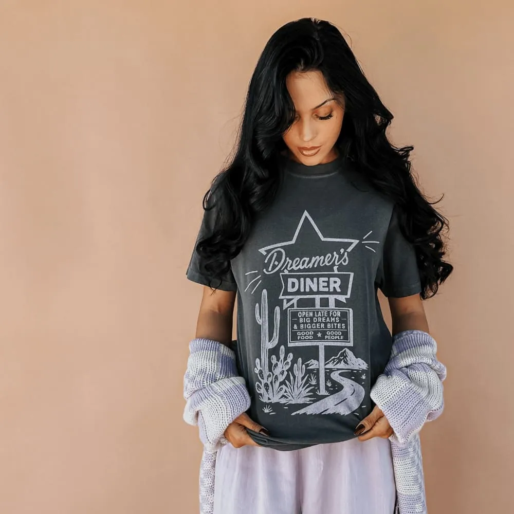 Dreamer's Diner Tee Relaxed Armhole Cut Layered Look