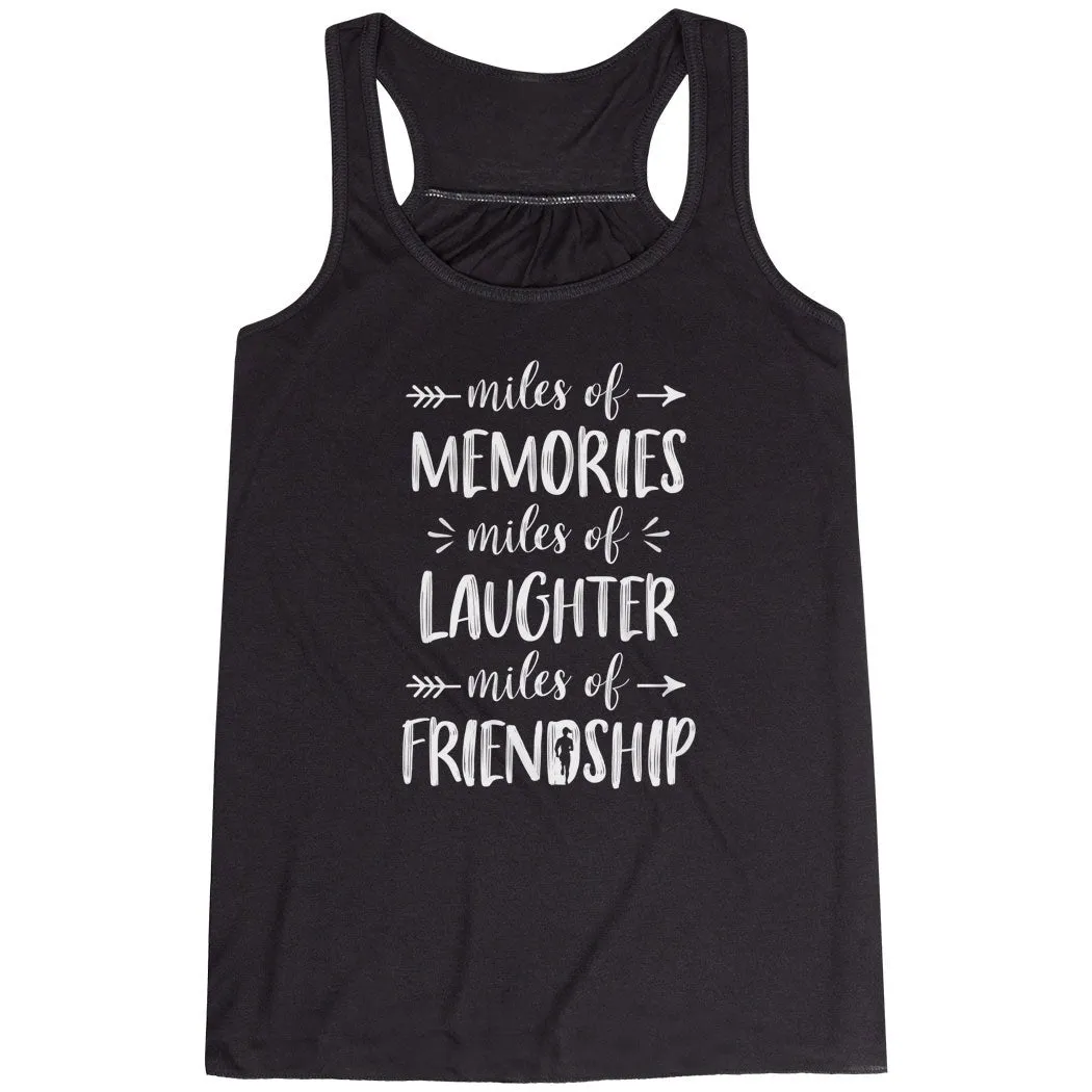Cooling Technology Moisture Lock System Flowy Racerback Tank Top - Miles of Friendship Mantra