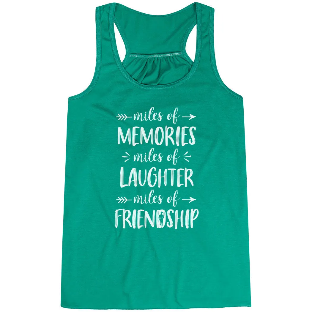 mining Flowy Racerback Tank Top - Miles of Friendship Mantra