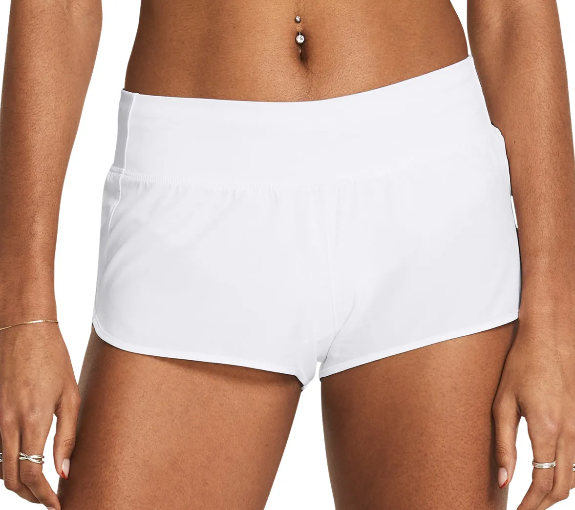 Under Armour Launch Pro 2 Inch Womens Running Shorts - White All Day Comfort Fit