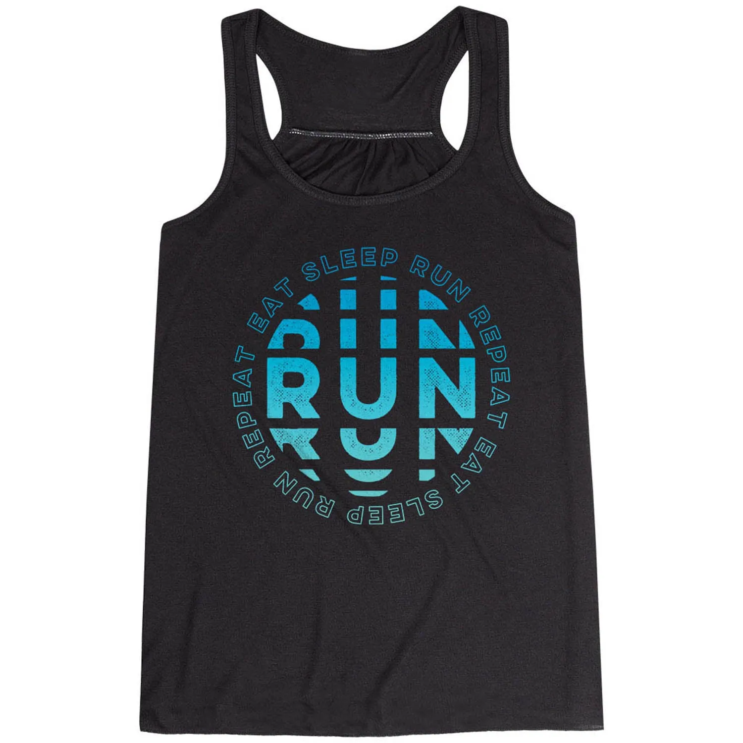 Counter - measure - ready Flowy Racerback Tank Top - Eat Sleep Run Repeat