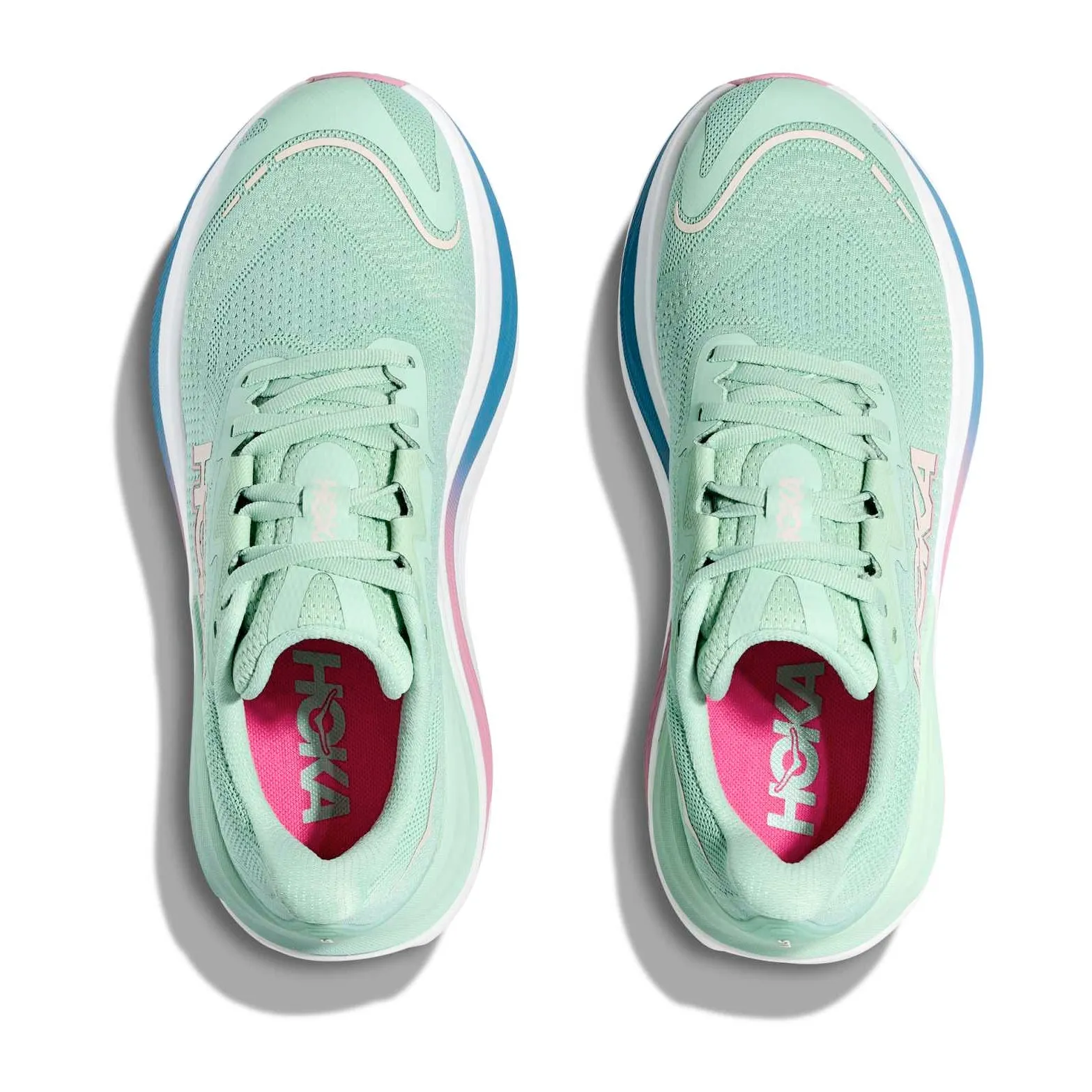 Women's Skyward X Running Shoes Jadeite / Dried Rose Shock - absorbing foam Springy Midsole