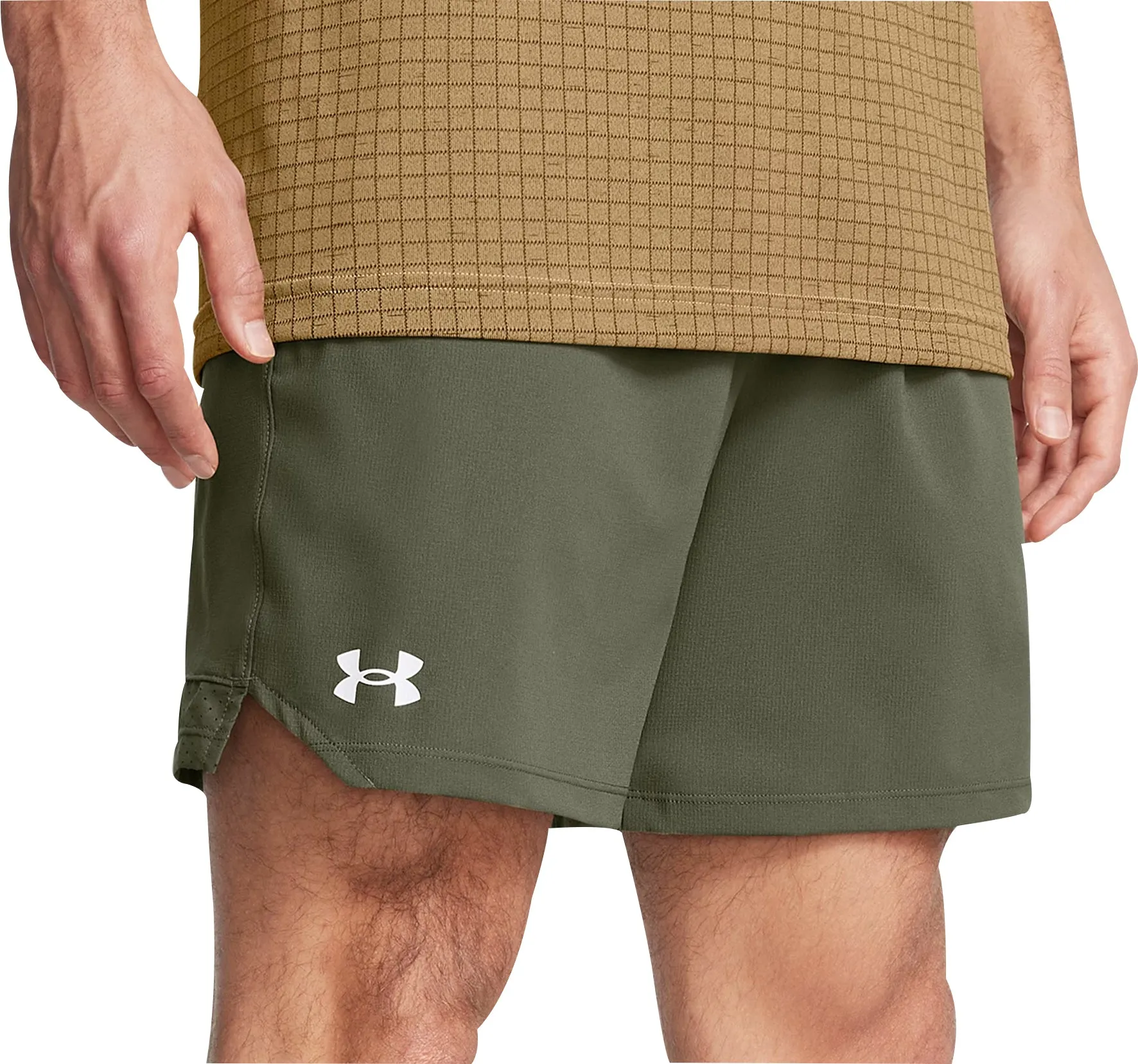 RollUpFasten Under Armour Vanish Woven 6 Inch Mens Training Shorts - Green