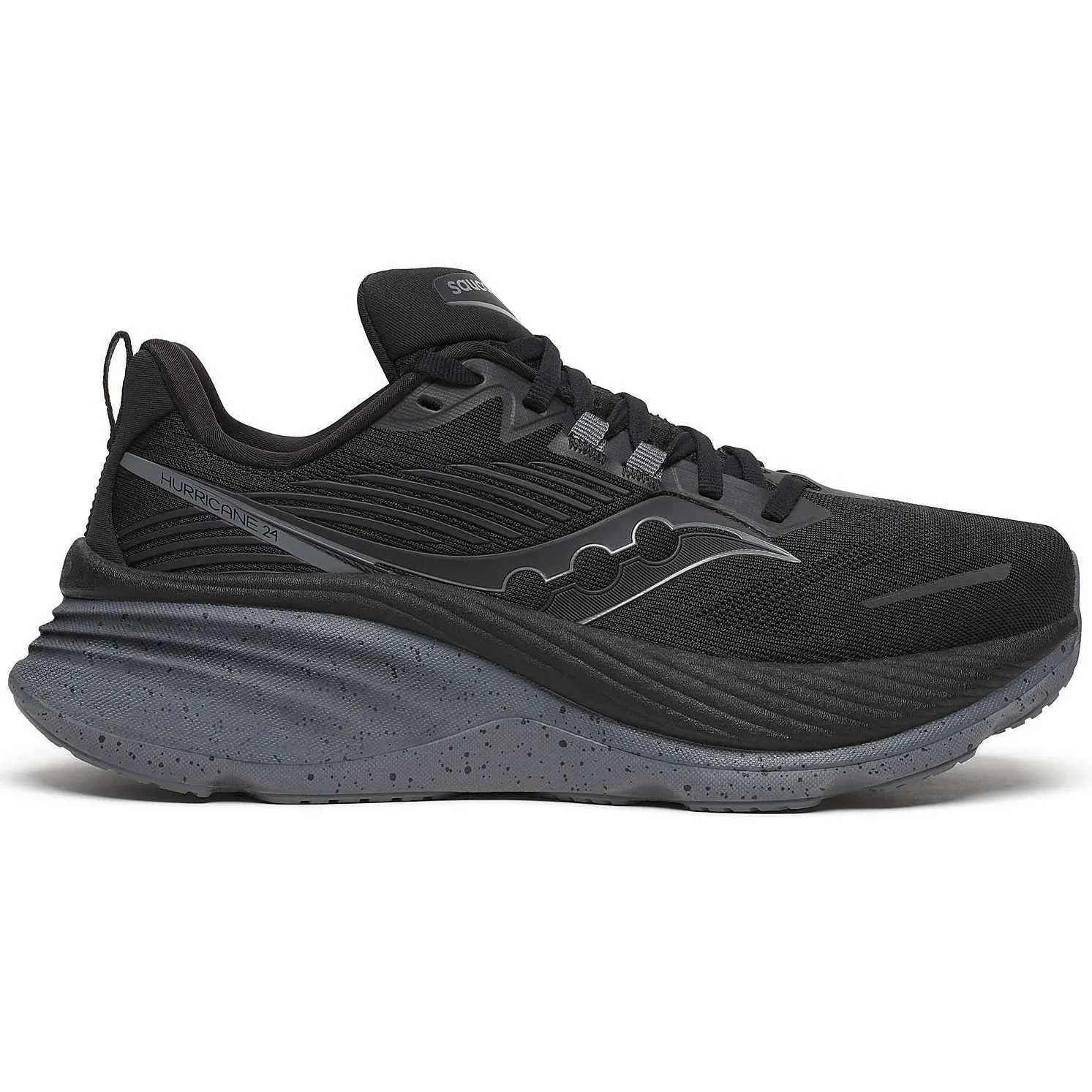 Saucony Women's Hurricane 24 Running Shoes Black / Shadow flexible synthetic shoes