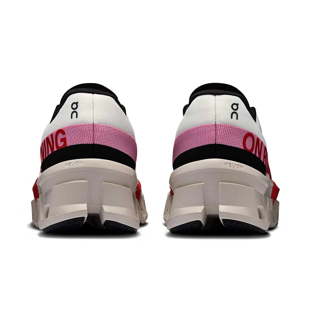 Women's Cloudmonster 2 Running Shoe - Ivory/Red zipper - closure shoes