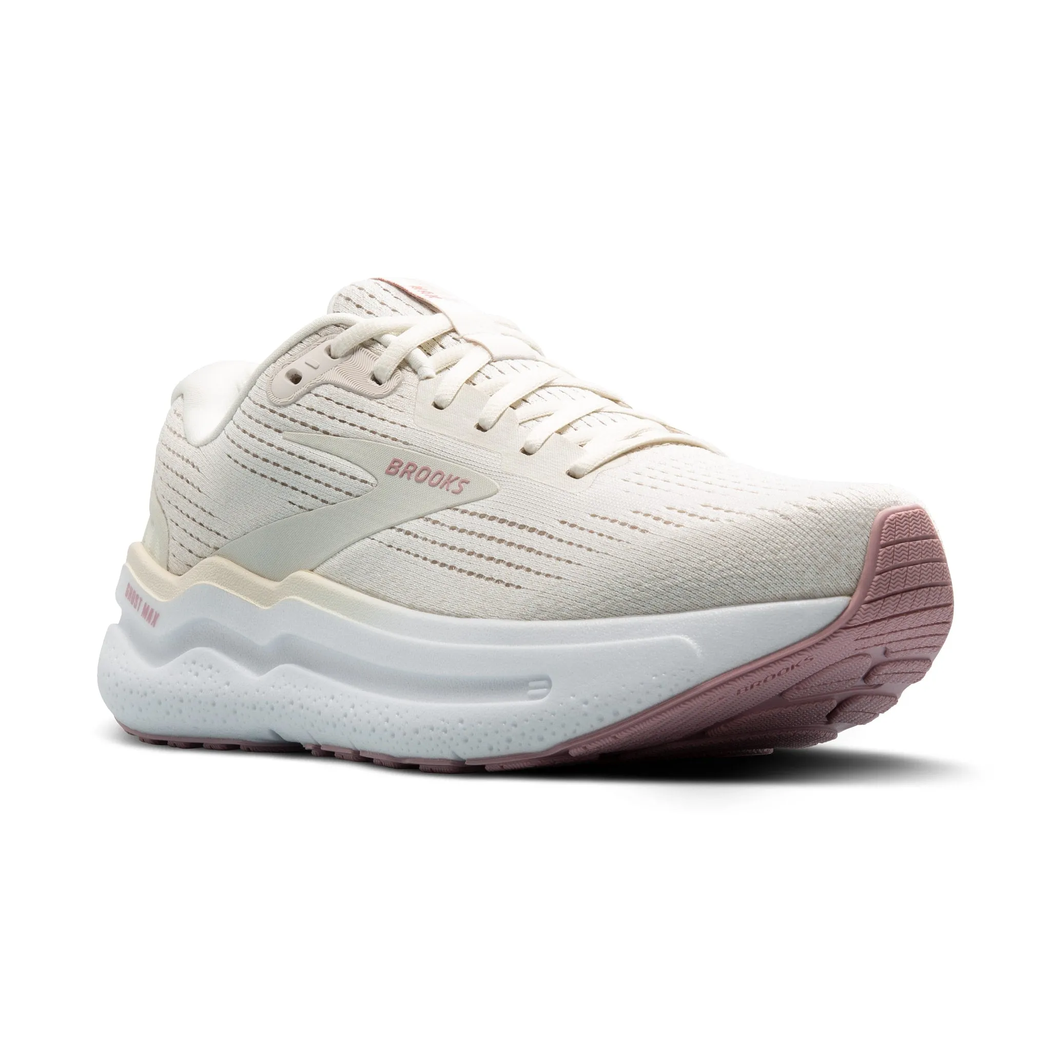 High-quality Hyperbolic Lacing Configuration Brooks Women's Ghost Max 2 Coconut Milk / Gray / Zephyr