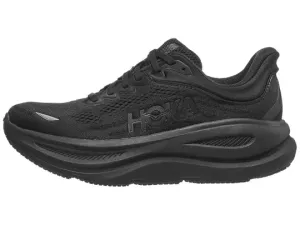 Hoka | Bondi 9 | Women's | Black/Black Torsional Rigidity Bar logo - rhinestoned shoes