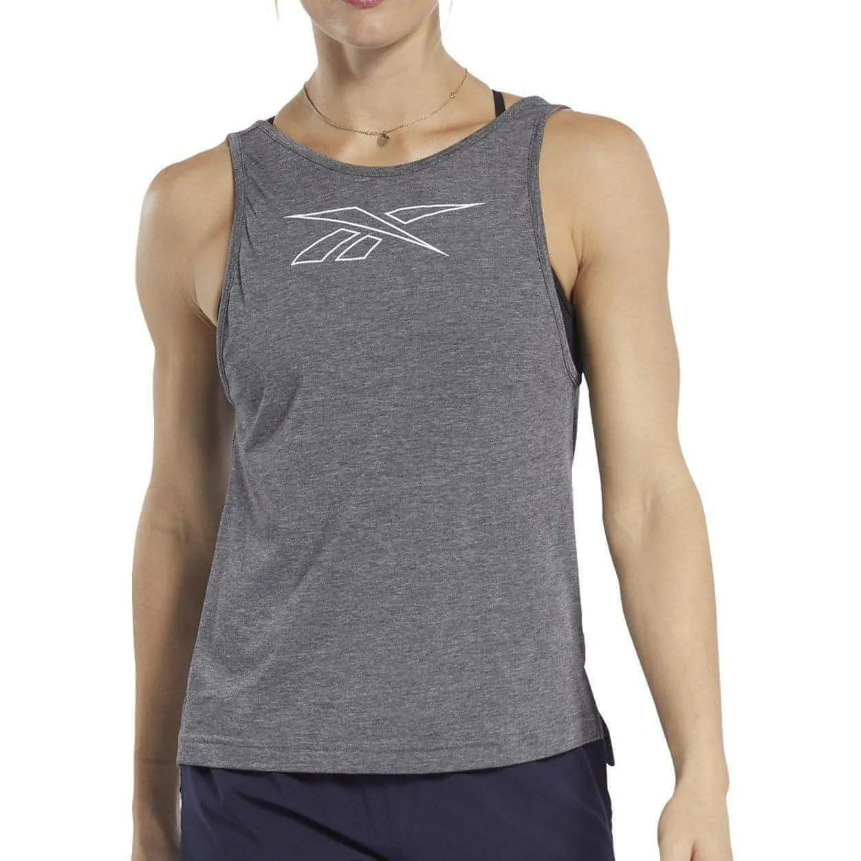 Eco Friendly Dye high altitude use Reebok ActivChill   Cotton Womens Training Vest Tank Top - Grey