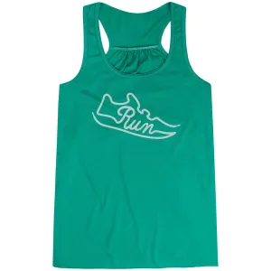 Flowy Racerback Tank Top - Run Shoe Combat - ready Adjustable Interior