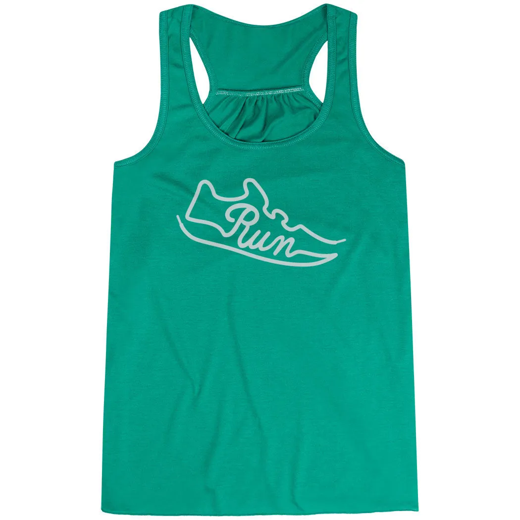 Flowy Racerback Tank Top - Run Shoe Combat - ready Adjustable Interior