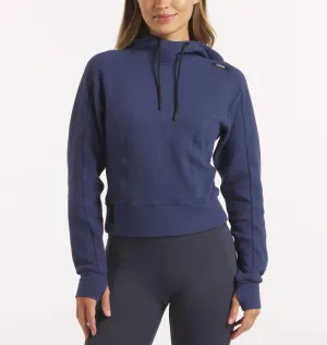 Women's Ascend Hoodie (Harbor Blue) ErgonomicCut Stretch Ease
