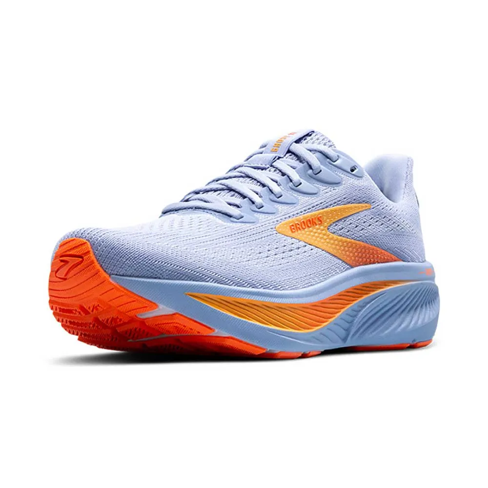 Women's Ghost 17 Running Shoe - Blue Heron/White/Orange - Regular (B) Bright - colored
