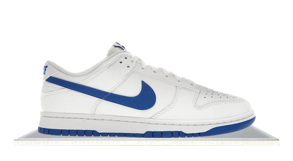 Dunk Low White Hyper Royal Comfort core Classic Shoes