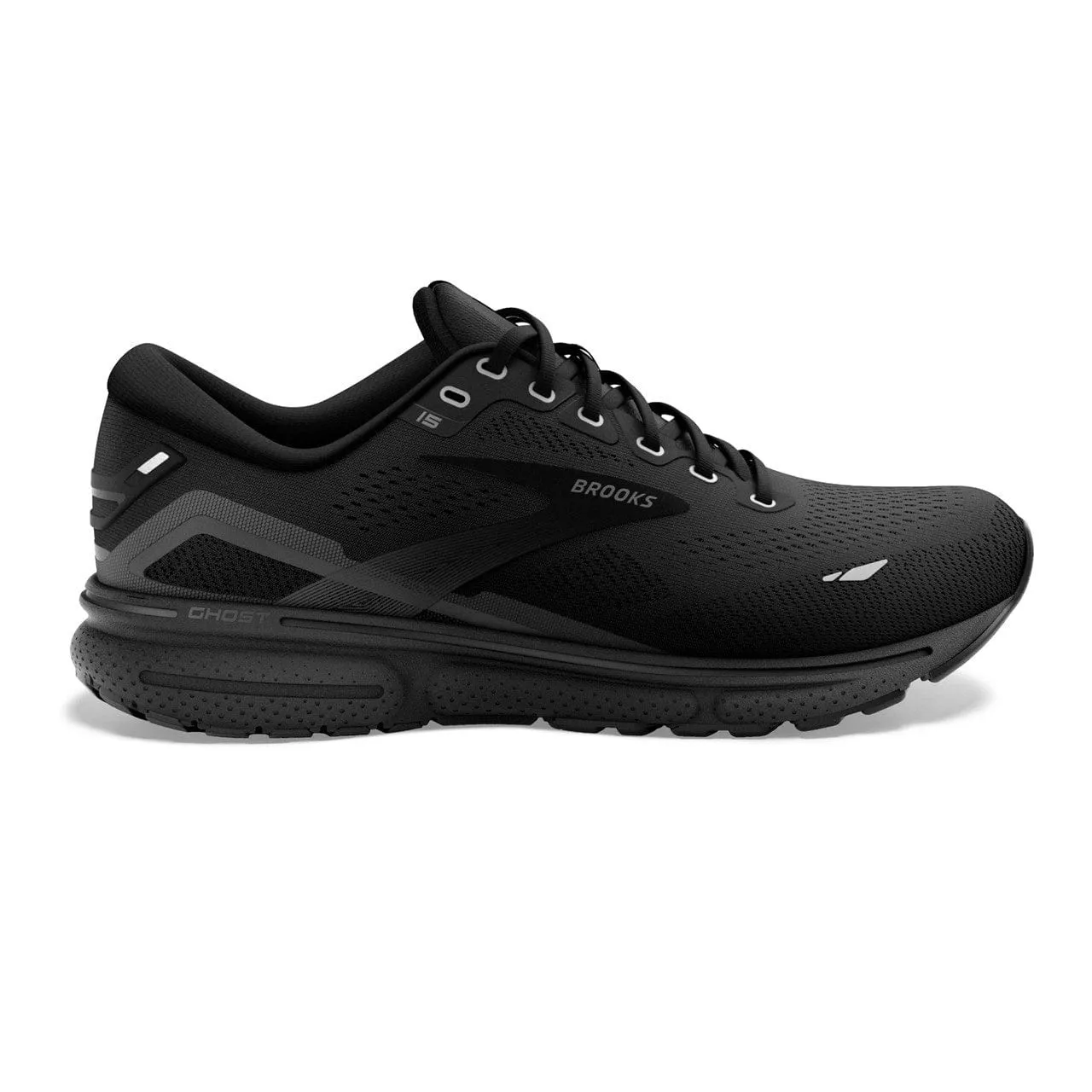 all - purpose use shoes uniqueness - brand shoes Brooks Ghost 15 (Womens) Wide  - Black/Black/Ebony