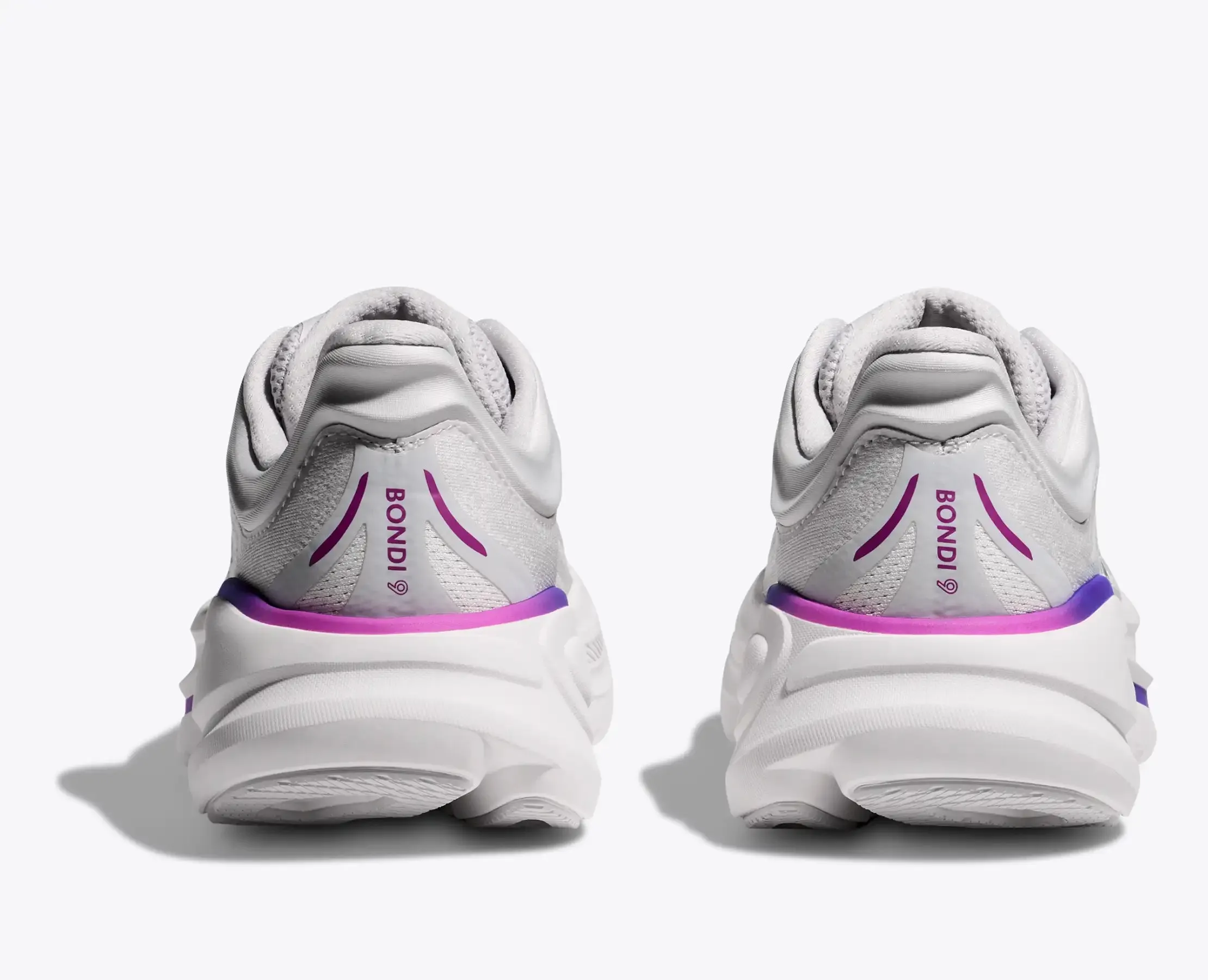 Ventilated Heel Padding Women's Bondi 9 Running Shoes Cosmic Grey / White