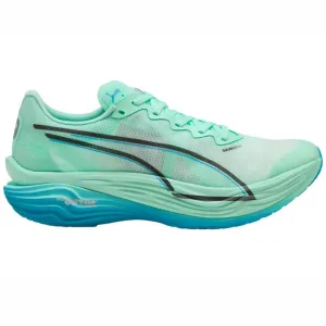 Asymmetric Lacing Tech anti - twist shoes Puma Deviate Nitro Elite 3 (Womens) - Mint Melt/Speed Blue