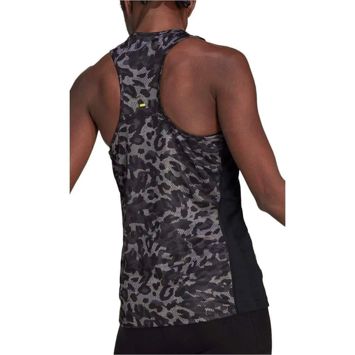 adidas Fast Graphic Womens Running Vest Tank Top - Grey Tagless Design AntiStatic Treatment