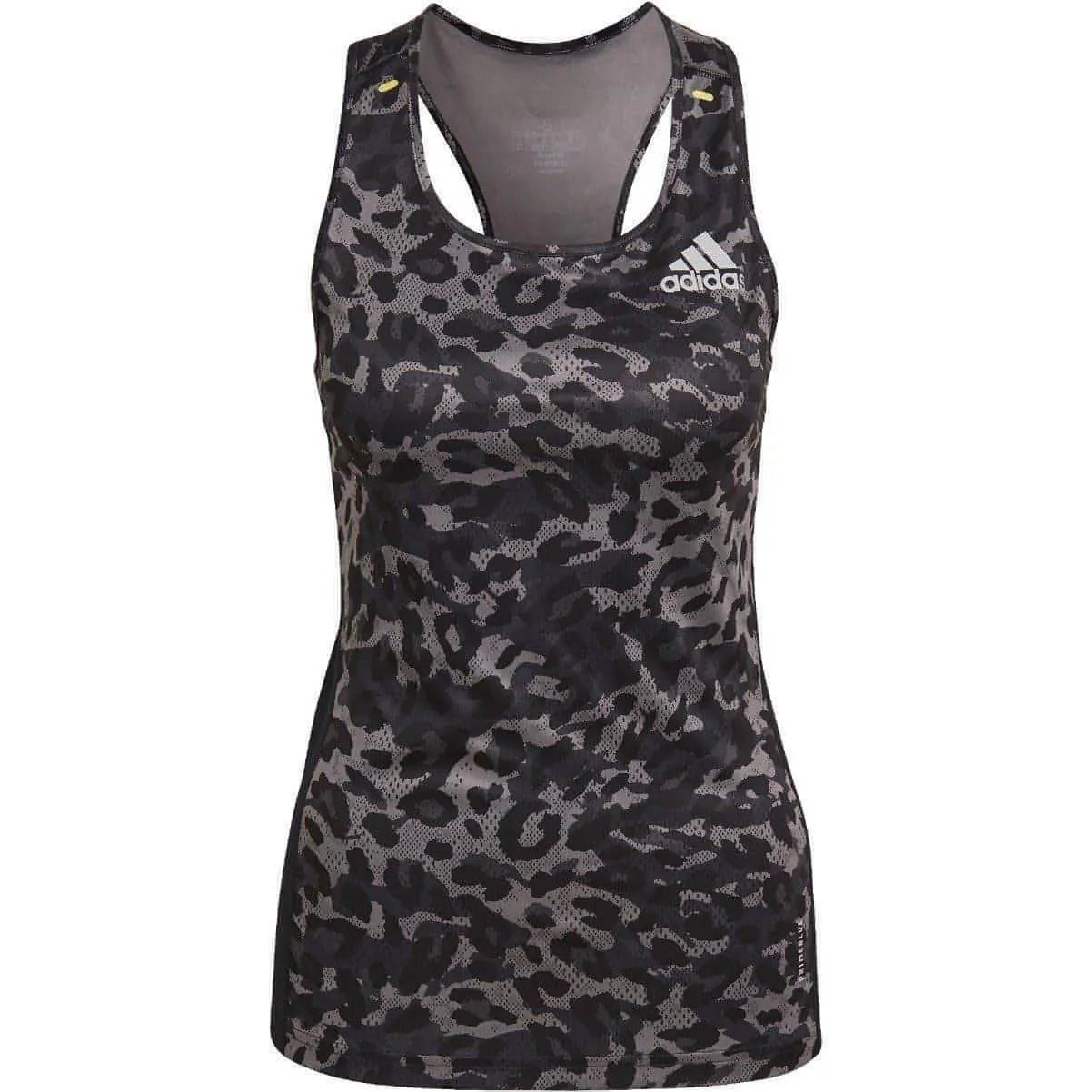 adidas Fast Graphic Womens Running Vest Tank Top - Grey AntiPilling Surface