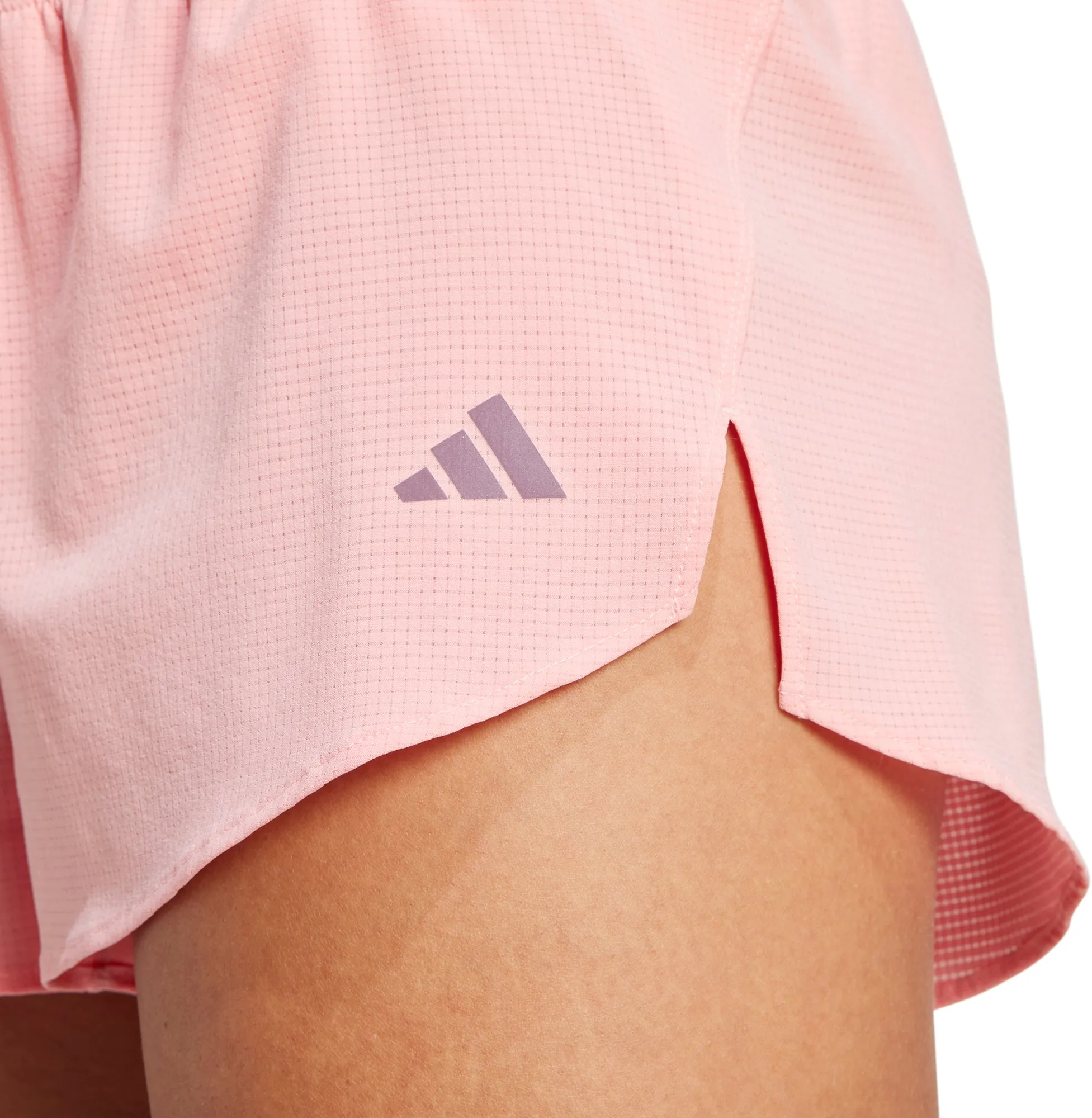 SoftInnerLining adidas Adizero Gel Womens Running Shorts - Pink