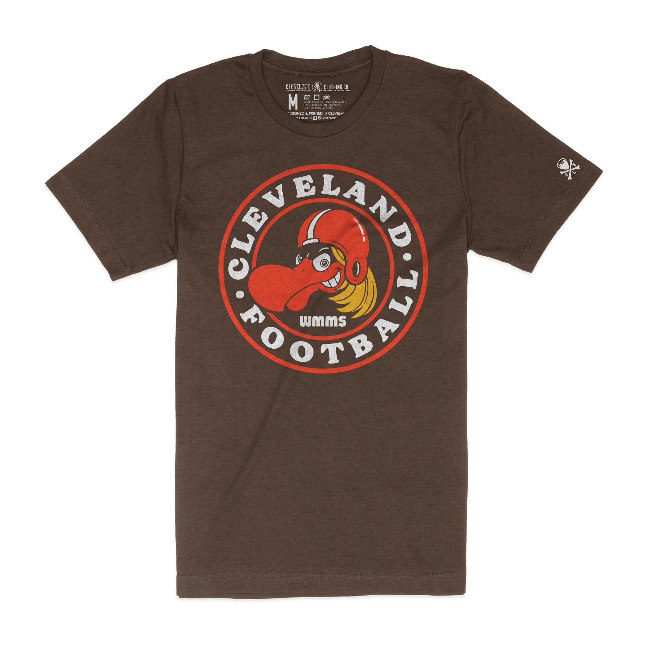 WMMS 100.7 FM The Buzzard Football Seal - Mens/Unisex Crew T-Shirt *Officially Licensed Active Trend Look