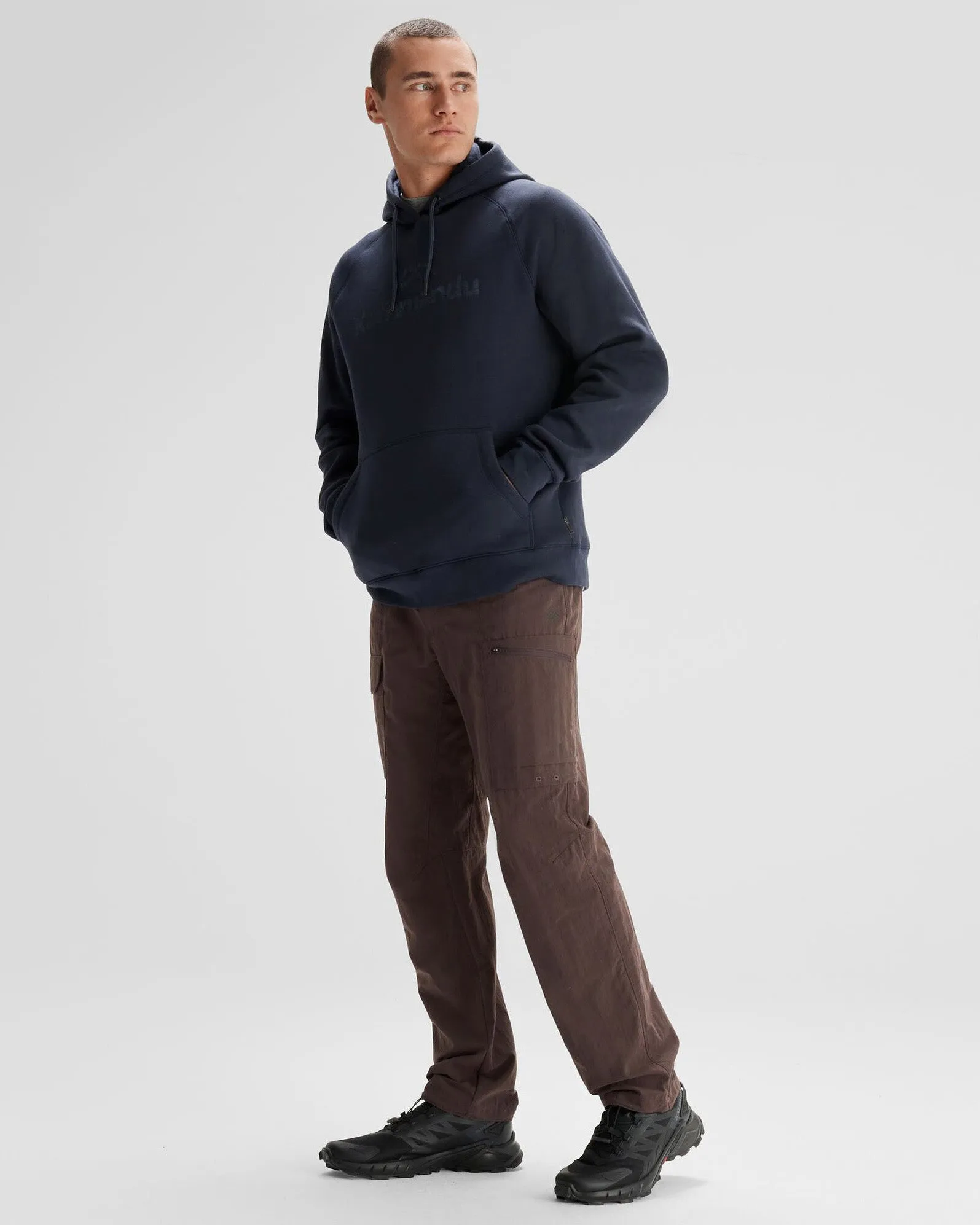 Men's Kathmandu Logo Hoodie - Pure Navy City Style