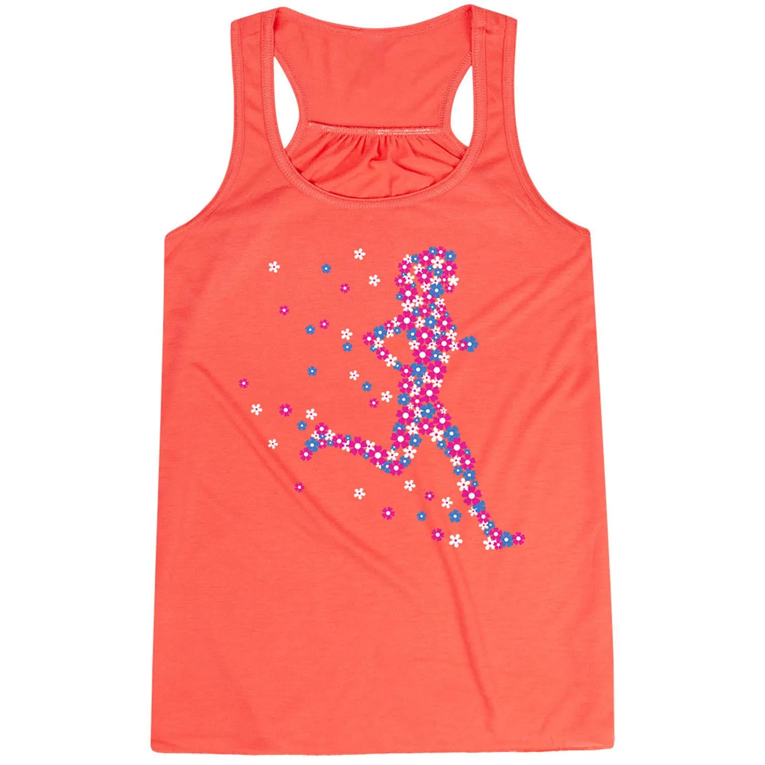 Odor Resistant Treatment Flowy Racerback Tank Top - Summer Runner Girl