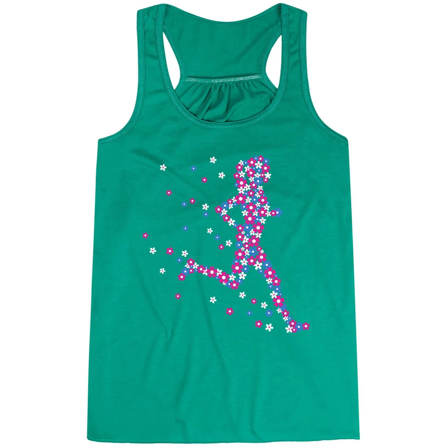 Perforated Ventilation Flowy Racerback Tank Top - Summer Runner Girl