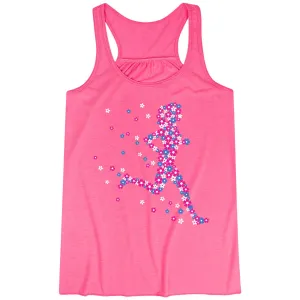 Flowy Racerback Tank Top - Summer Runner Girl anti - static Waste - reducing