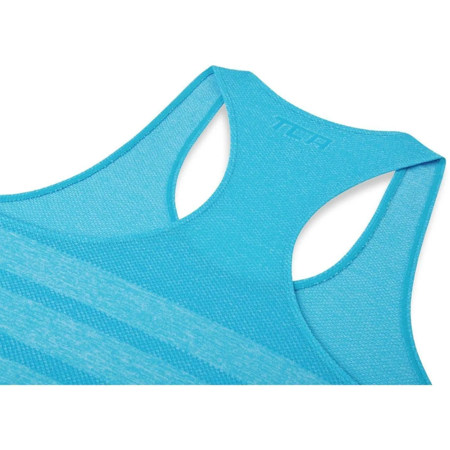 Breathable Mesh Panels Wrinkle resistant fabric TCA QuickDry SuperKnit Womens Running Vest Tank Top - Blue