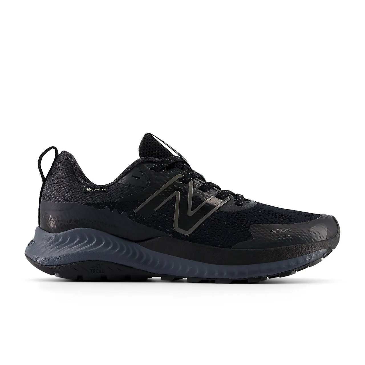 New Balance Dynasoft Nitrel v5 GTX (Womens) - Black with phantom and magnet Reinforced heel