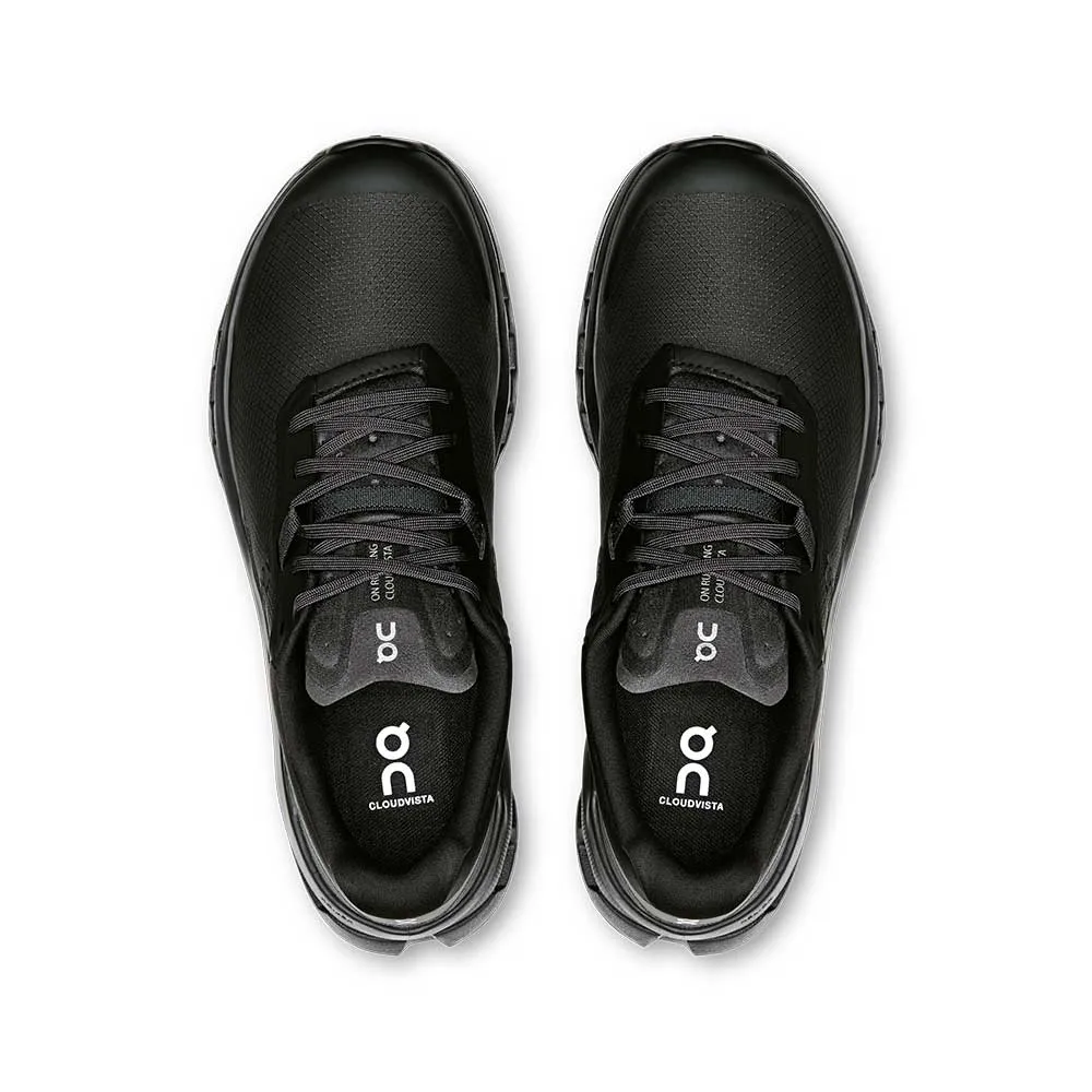 Women's Cloudvista 2 Trail Running Shoe - Black/Black - Regular (B) Vertical Flex Grooves Ultra Rebound