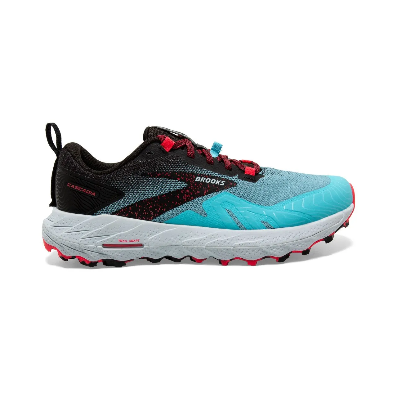 Brooks Cascadia 17 ( Womens) - Bluefish/Black/Diva Pink Balanced Cushion Density