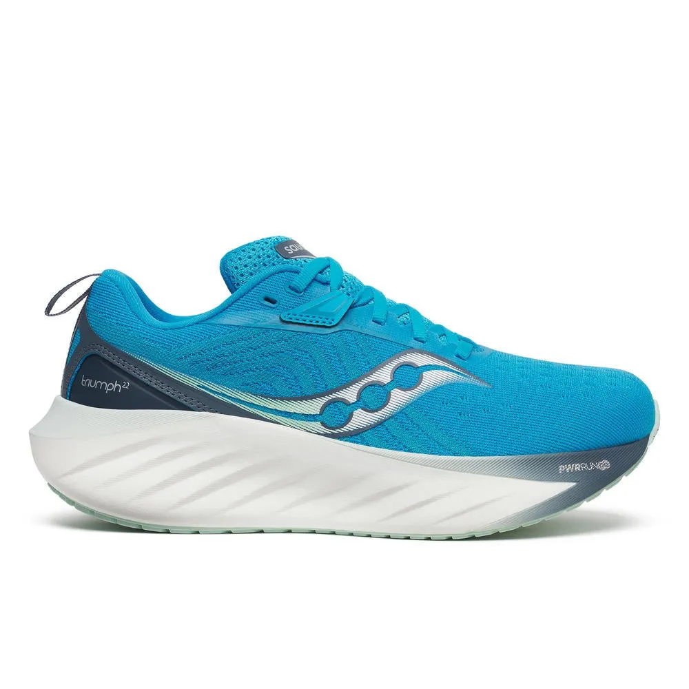 Moisture Control Footbed 3D Molded Saucony Triumph 22 (Womens) - Vizi Blue/Dusk