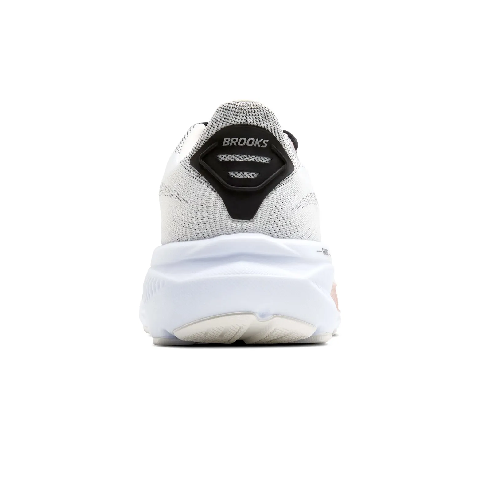 Women's Ghost 17 Running Shoes White / Black / Rose Gold Maximum Flex running in a cantilever bridge area shoes