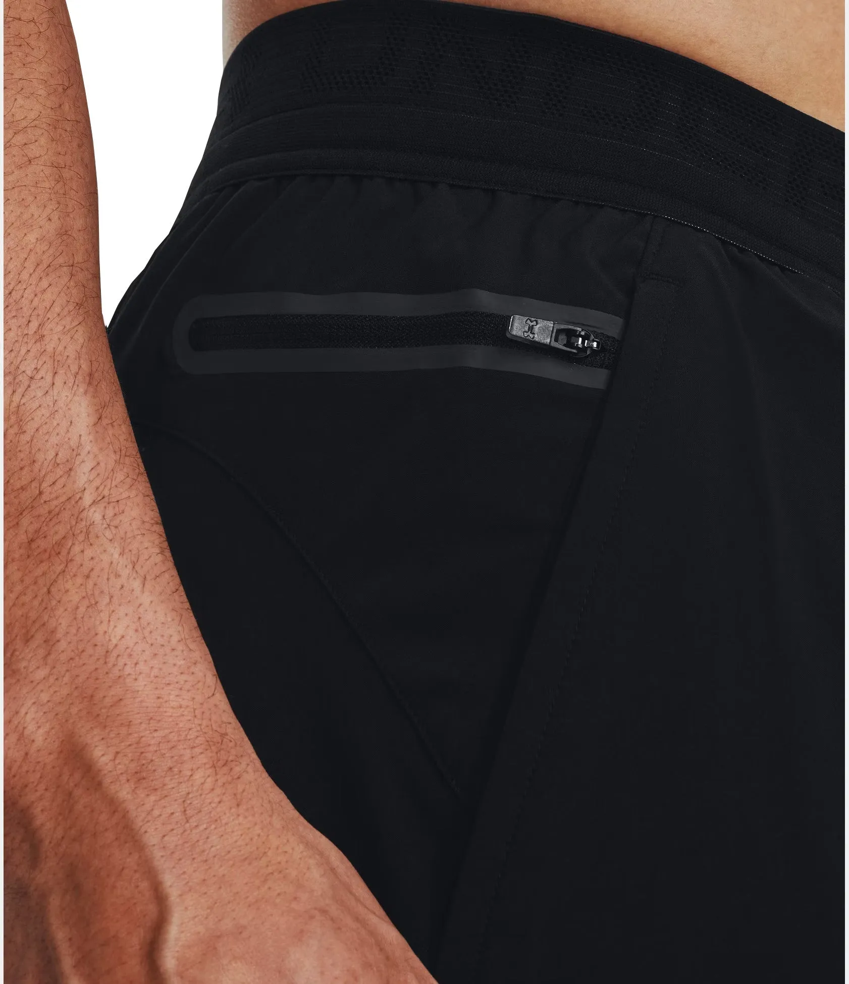 Under Armour Vanish Elite 2 In 1 Mens Running Shorts - Black Utility Fit Cool Look