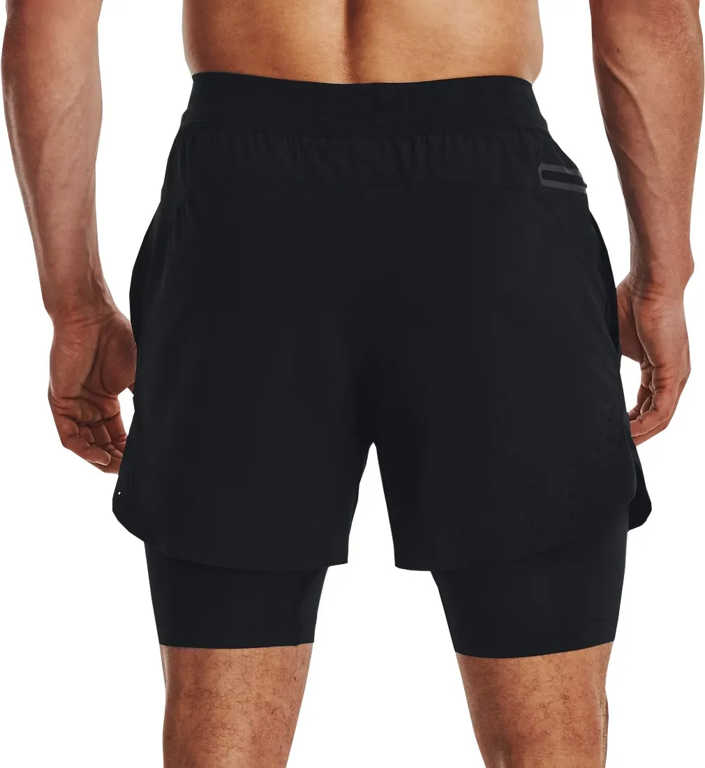 Under Armour Vanish Elite 2 In 1 Mens Running Shorts - Black Comfy Style