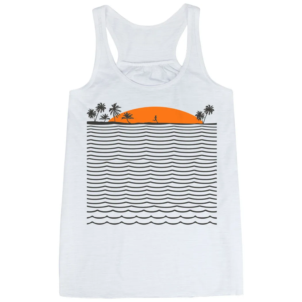 Running Flowy Racerback Tank Top - Chasing Sunsets heavy - weight Travel Fresh