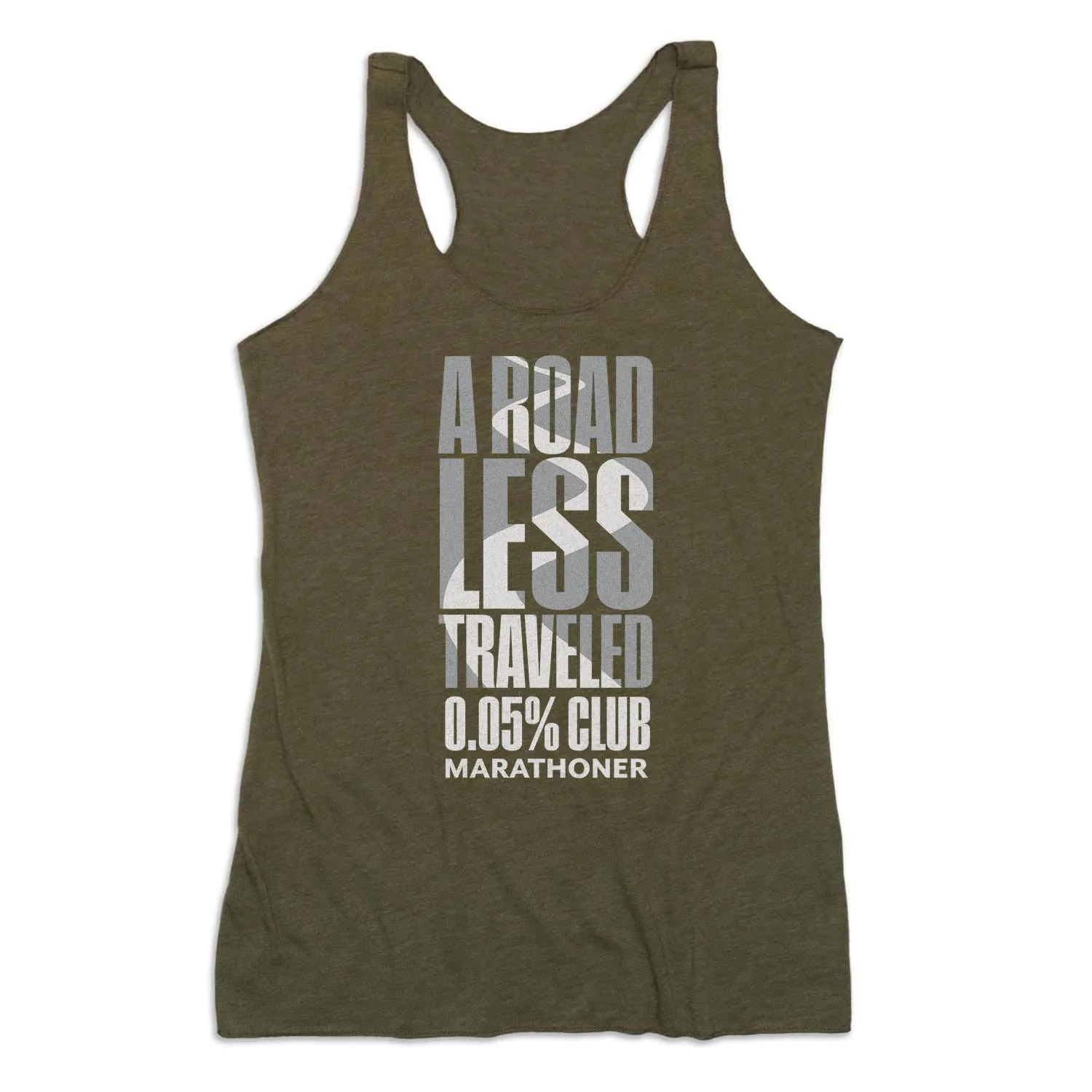 Women's Everyday Tank Top - A Road Less Traveled - Marathoner Grip Waistband
