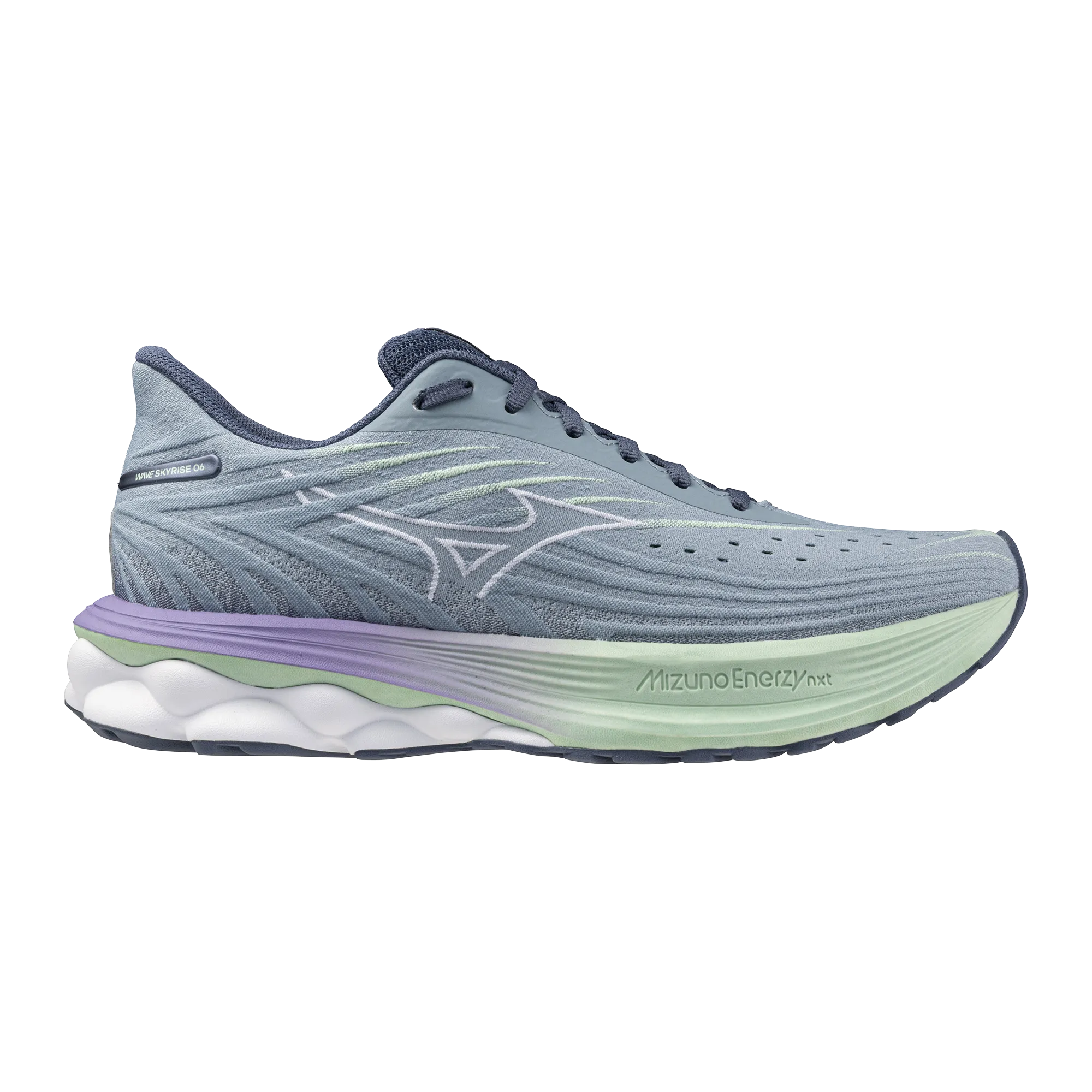 loose - fit Enhanced Traction Lugs Mizuno Wave Skyrise 6 (Women's) - Citadel/White/Bay