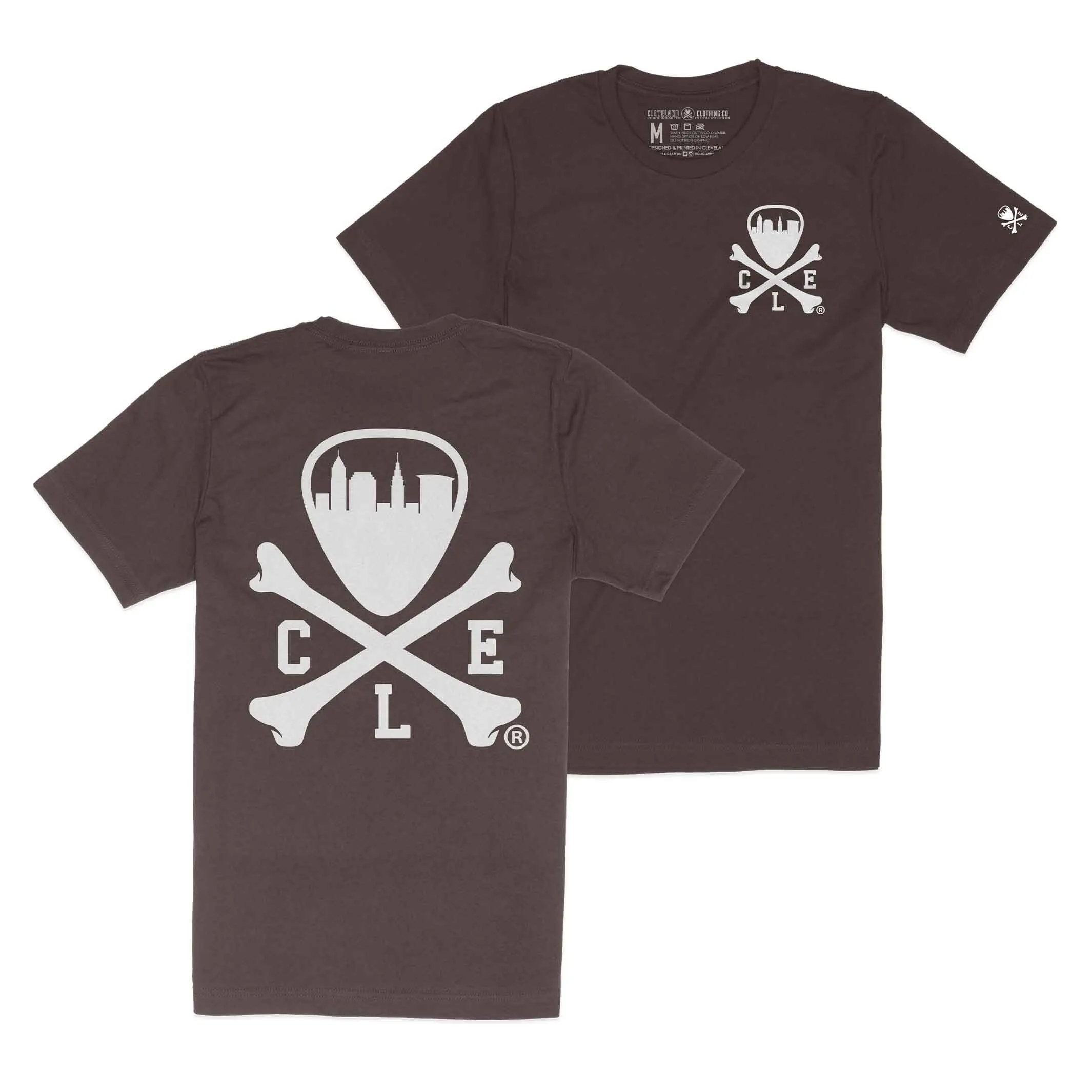 Modern Trend Look CLE Logo- Mens/Unisex Crew T-Shirt - Solid Brown