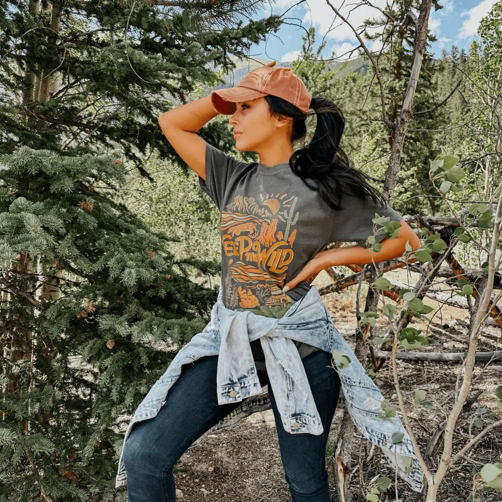 Breezy Design Travel Trend Keep Me Wild Tee