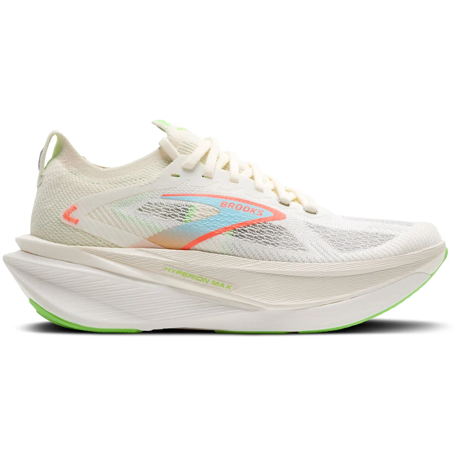 leather upper shoes Auxetic Structure Women's Hyperion Max 3 Running Shoes Coconut / Green Gecko / Pink Clay