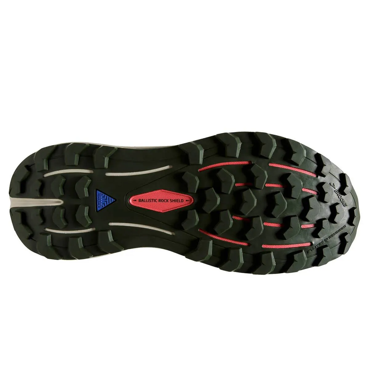 Brooks Cascadia 16 (Women's) - Basil/Duffel Bag/Coral Oleophobic Coating Tech Seamless Comfort