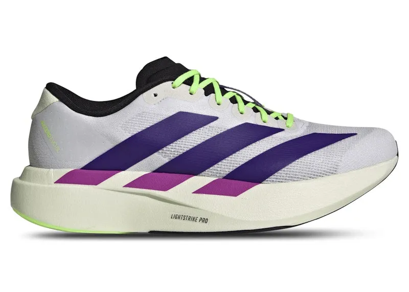 Adidas Adizero Evo SL White Purple Lime Burst Cloud Fit